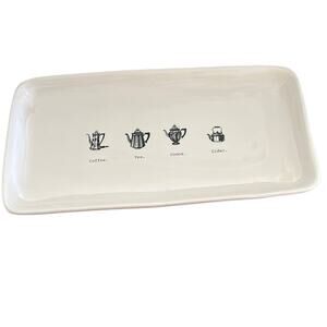 Rae Dunn Icon Platter Tray Coffee Tea Cocoa Cider NWT 2017 OG HTF